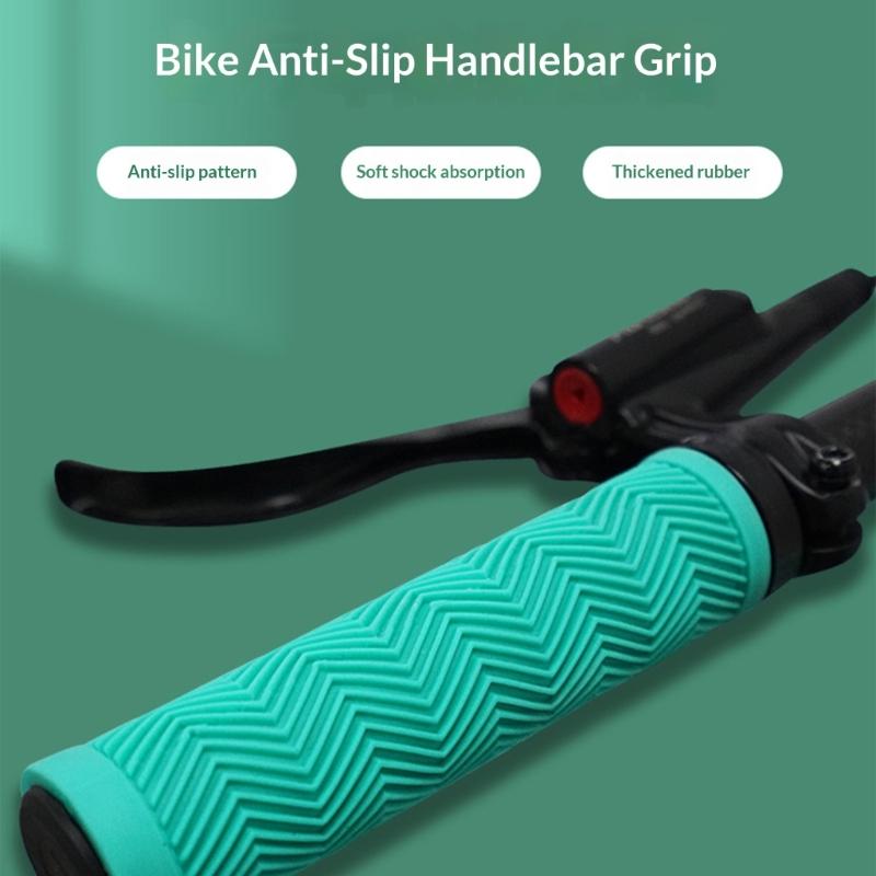 1 Pair Shock Absorbing Mountain Bikes Handlebars End Grip Bicycles Handle Cover Handlebars Grip Sleeve Bicycles Grip