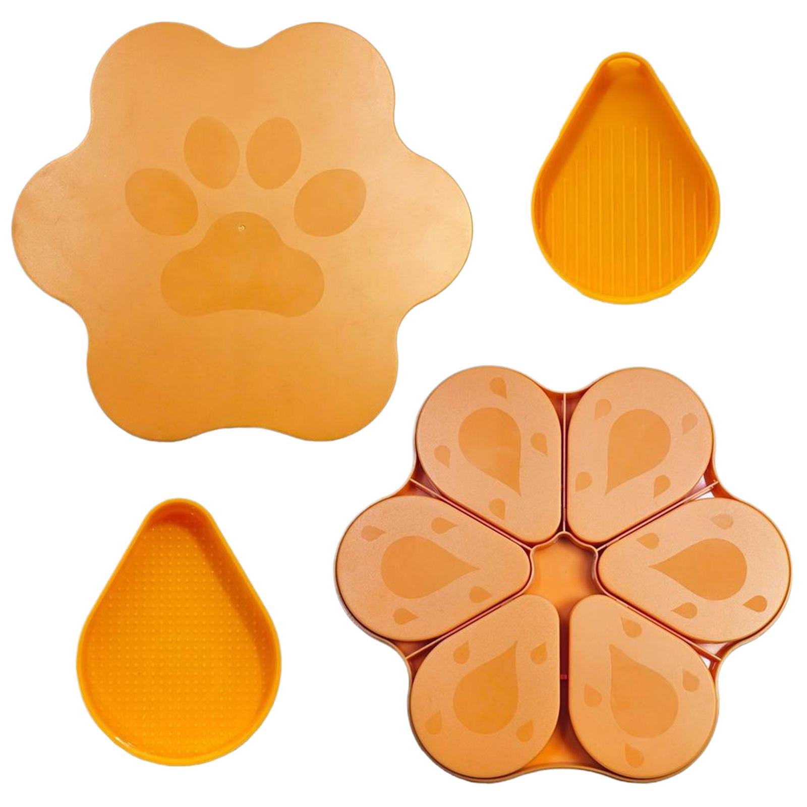 

6PCS Diamond Painting Trays Cat Paw Diamond Art Storage Containers Accessories and Tools for DIY Crafts Gifts оранжевый