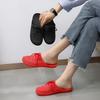 Damen Sandalen Sommer Hohl Zehenkappe Weibliche Flache Hausschuhe Outdoor Lässig Strand Einfarbig Atmungsaktiv Weich Damen Lochsandalen