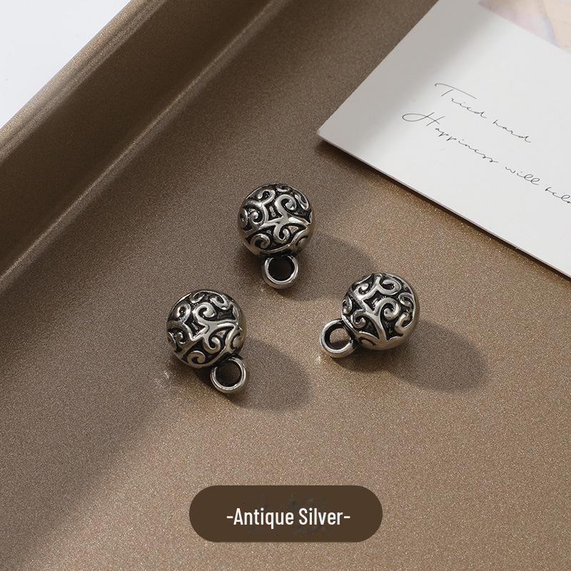 

Пуговицы ханьфу-чонсам в стиле ретро - круглые пластиковые бусины золотого и серебряного цвета