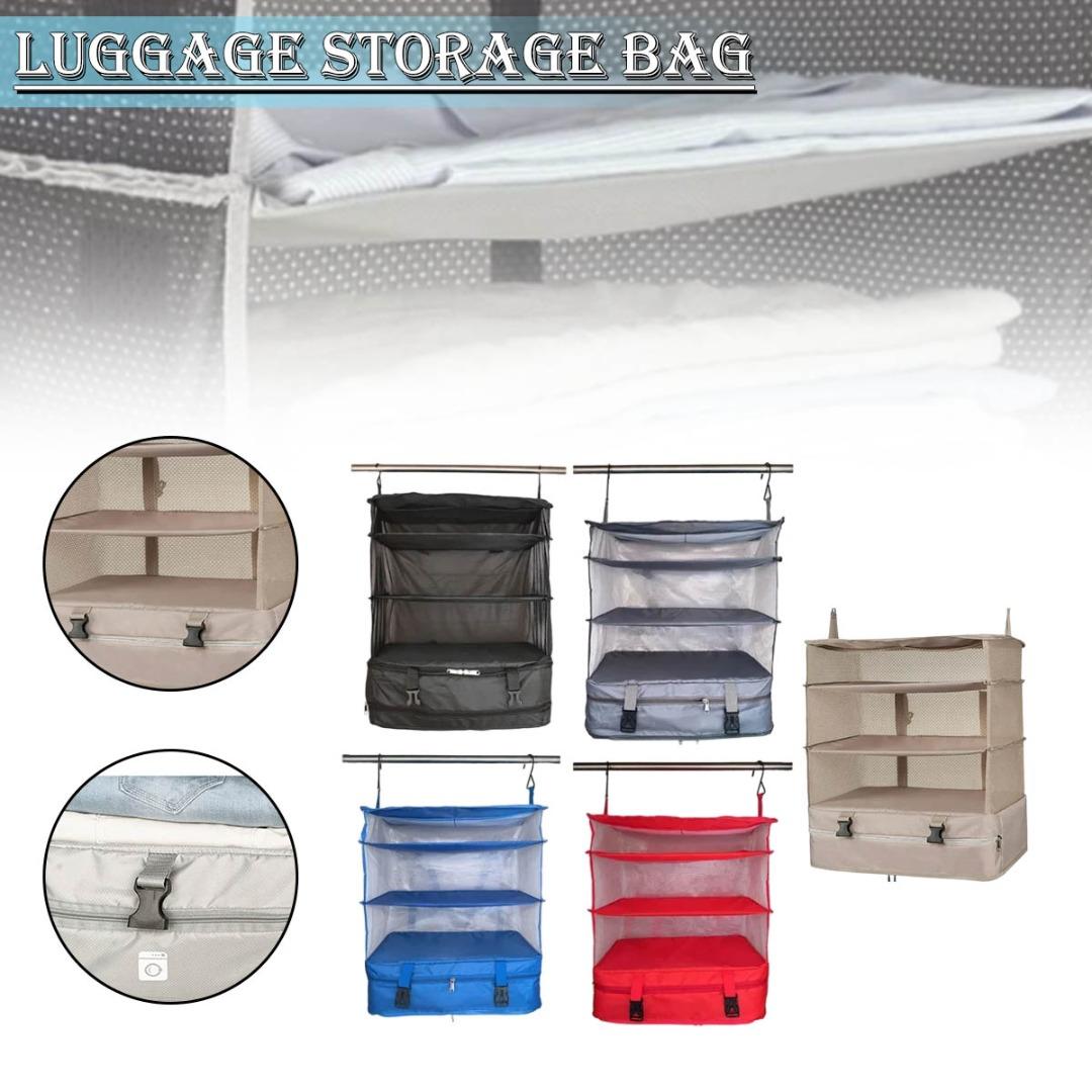 

PDTO Новая дорожная сумка для хранения багажа, трехслойная подвесная сумка, домашняя складная сетчатая сумка