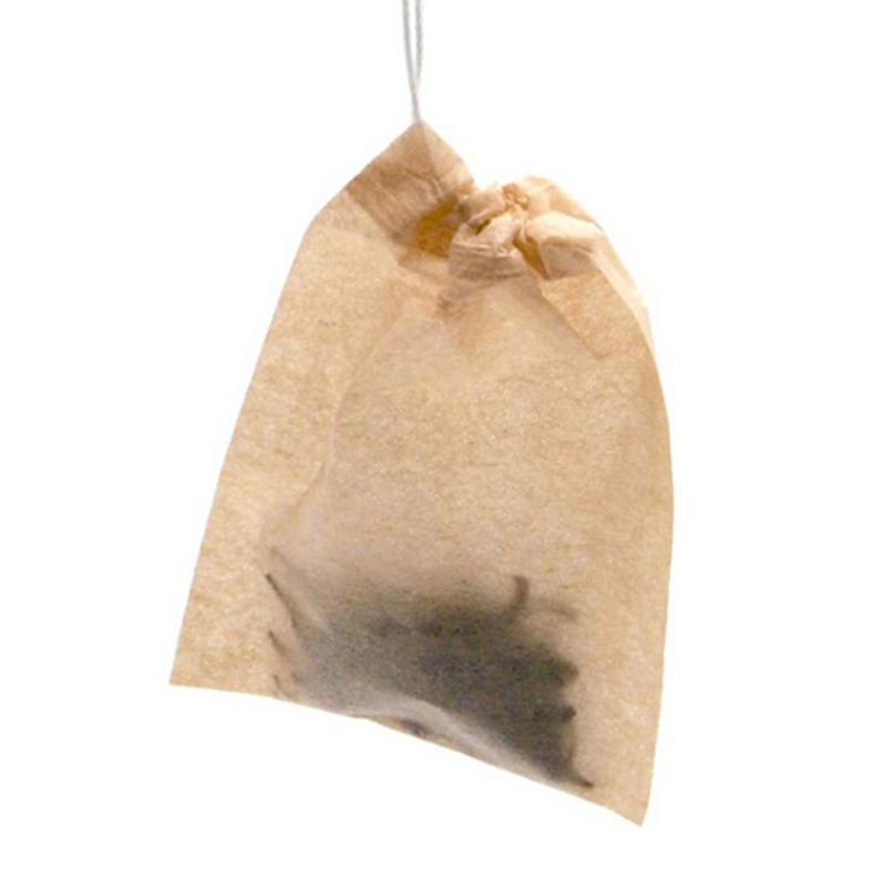 100Pcs/Lot Tea Bag Filter Paper Bags Empty Drawstring Teabags For Herb Tea