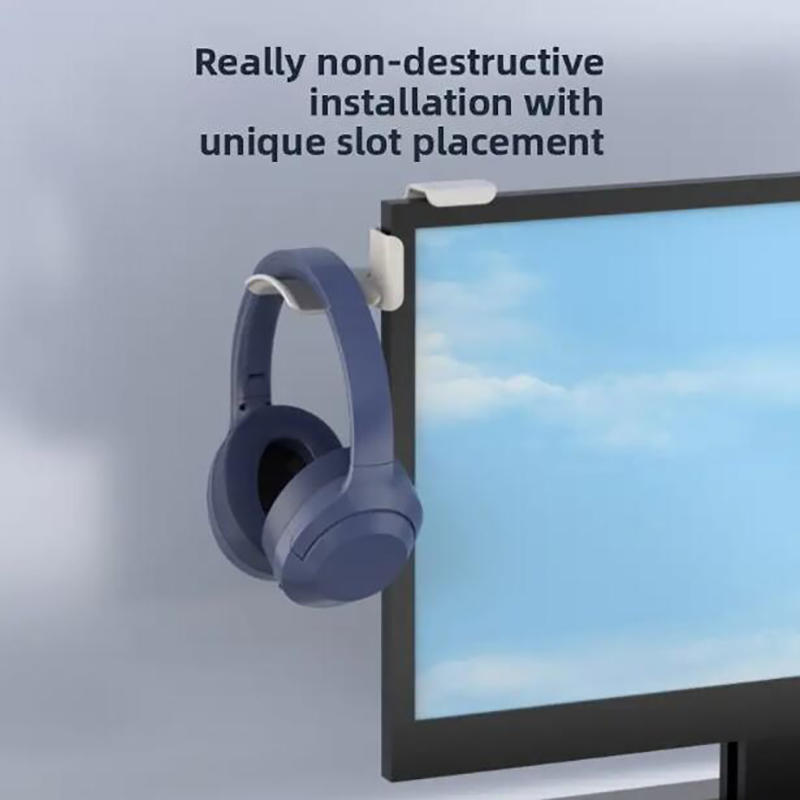 1 Pc Headset Hanger Mount for Monitor Under Desk Adhesive Headphone Holder Stand Gaming Headset Stand with Strong Sticker