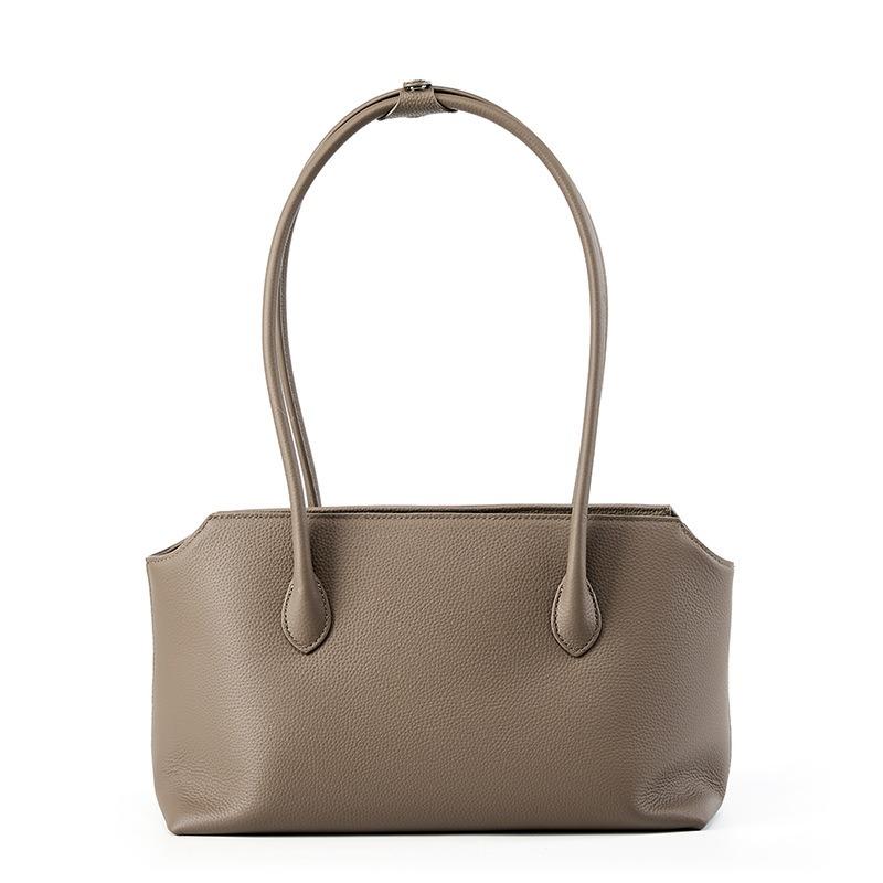 Niche minimalist new high-end leather women's bag tote bag cowhide underarm bag shoulder bag commuter bag