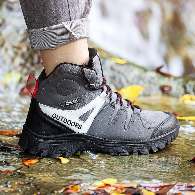 Fashion Mens Boots Winter Short Boots Outdoor Men Hiking Boots Autumn Sneakers Light Non slip Men Desert Boots Ankle Boots