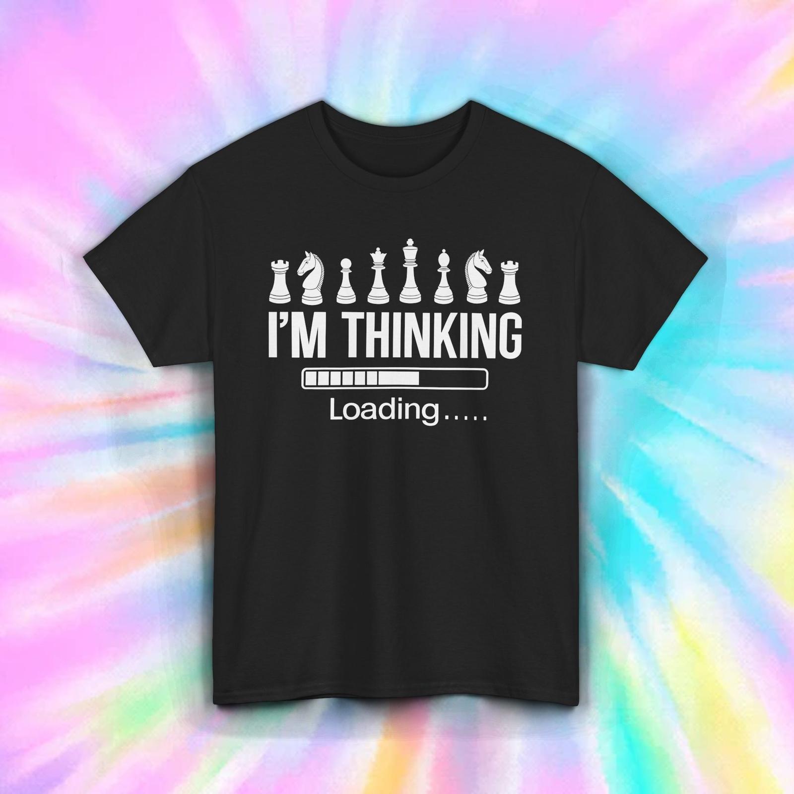 Chess Thinking Shirt Loading Funny Gamer Nerd Logic Board Tee S-5XL L