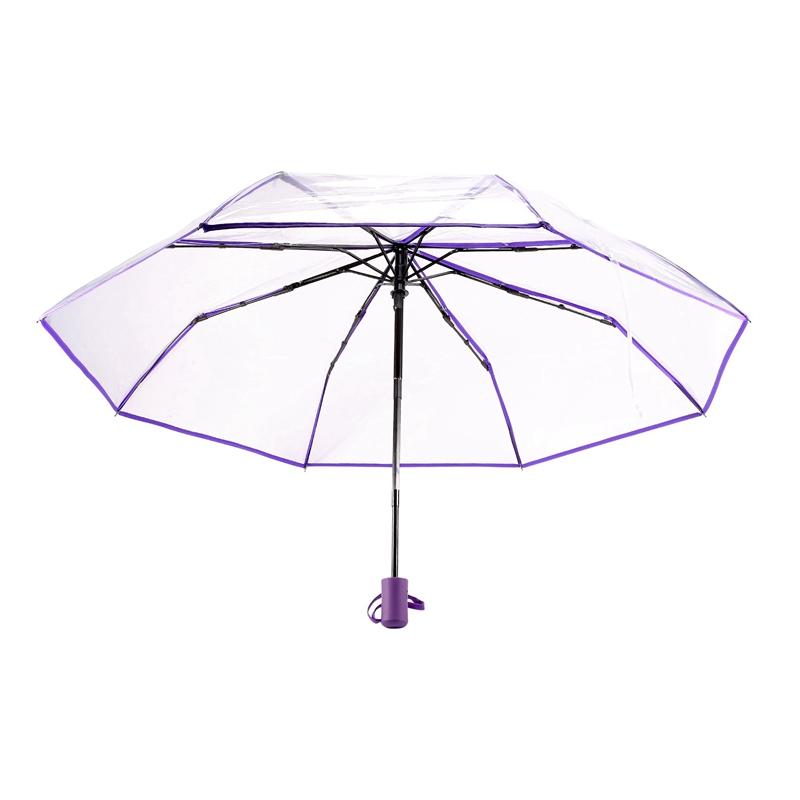 Promotion! Transparent Umbrella Automatic Umbrella Rain Women Men Sun Rain Auto Umbrella Compact Folding Windproof Style Clear U