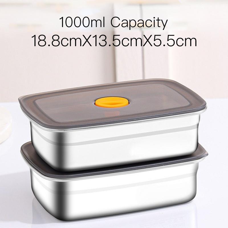 Stainless Steel Food Storage Stackable Meal Prep Boxes for Kitchen Fridge Lunch Ideal for Meal Prep Travel Kitchen Storage