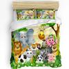 Elephant Nursery Decor Bedding Set For Bedroom Bed Home Cute Elephants Holding Heart Shape Duvet Cover Quilt Cover Pillowcase