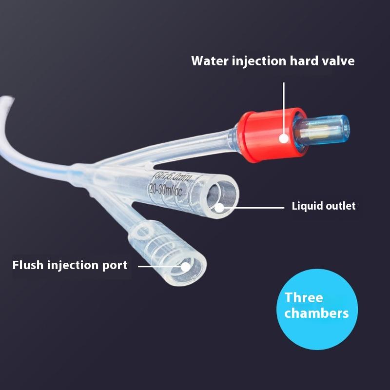 1Pc Disposable Silicone Foley Urinary Catheter 2-Way 3-Way Flushing Tube Medical Teaching Consumable For Urinary Care
