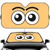 Art C-Cartoon Eyes Cute Sun Visor Car Windshield Sun Visor - Foldable Universal Fit UV Block Heat Insulation Sunshade