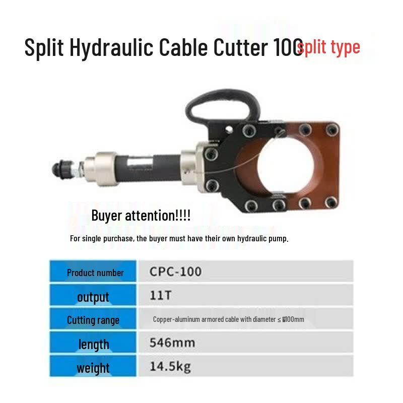 YunDuo 100mm Hydraulic Split Cable Cutter