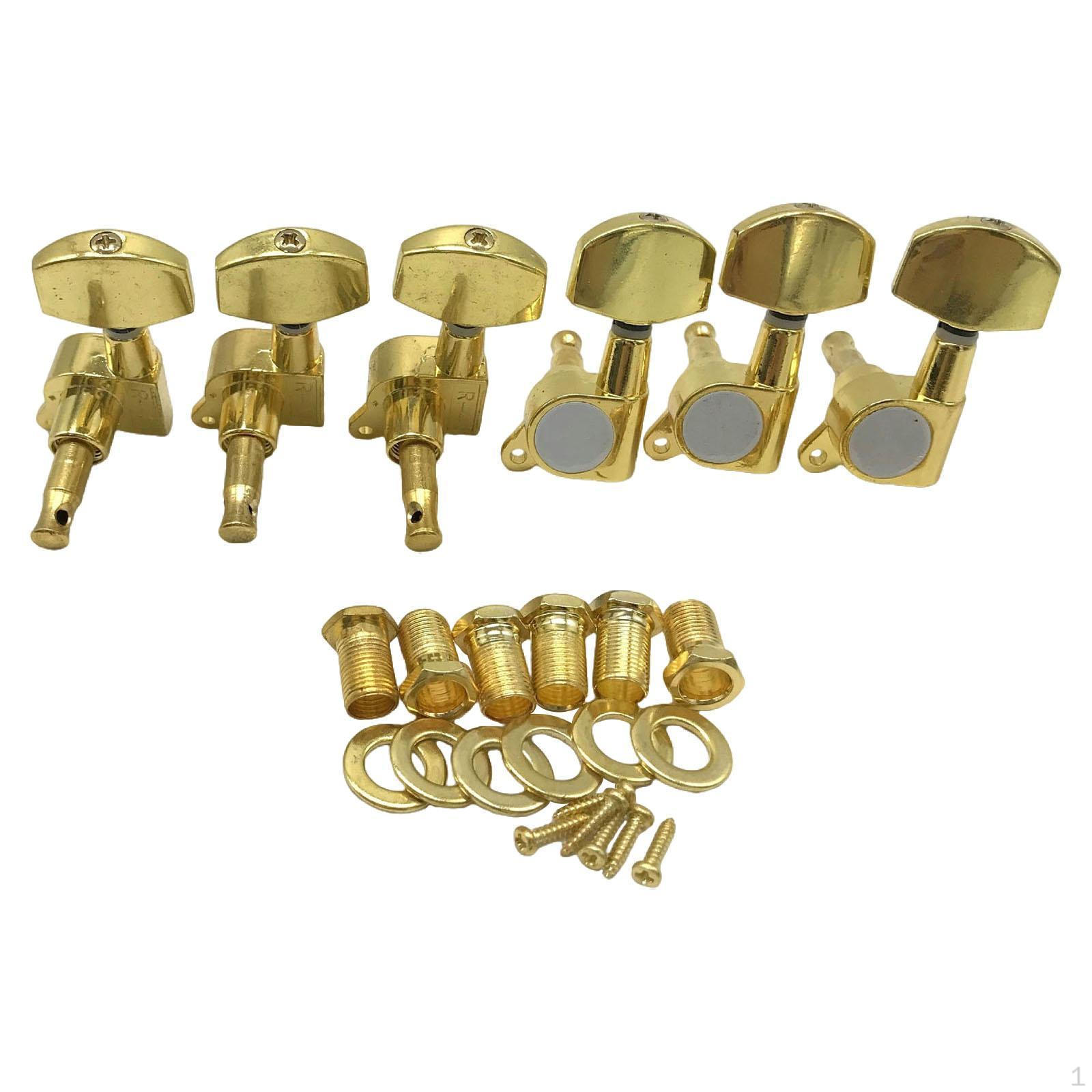 

Closed Guitar String Tuning Pegs 3R 3L Replacement Parts Lightweight Musical Machine Heads Knobs for