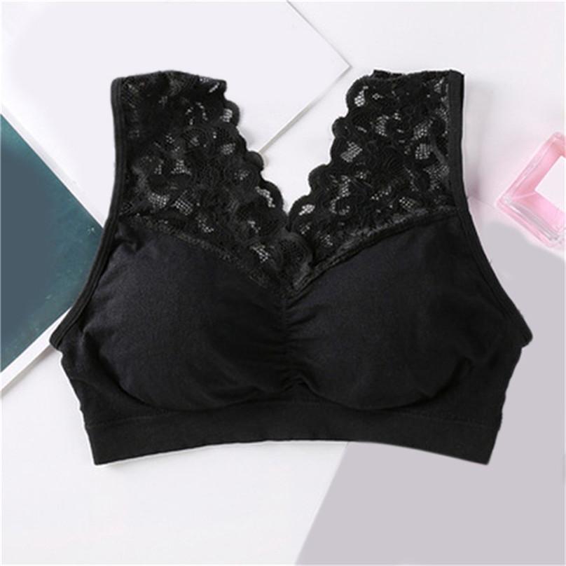 Women Sexy Lace Wire Free Underwear Push Up Bra with Pad Cozy Chest Wrap Bras