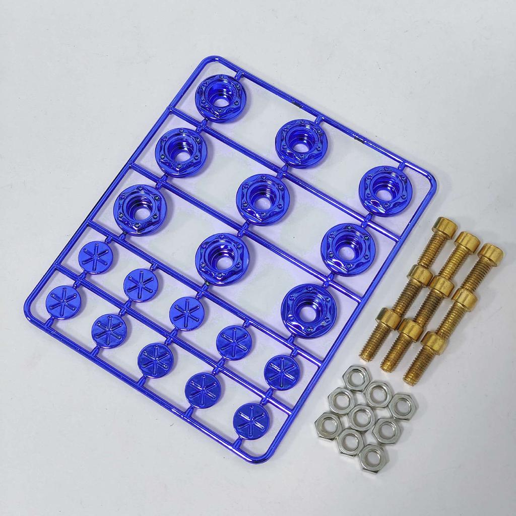 ISGTDRM Motorcycle License Plate Holder Bolt Screw 6MM Red Hexagonal License Plate Fairing Bolt Screw Motor Decoration