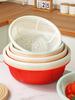 Large Size Plastic Drain Basket Kitchen Vegetable Washing Basket Hollow Out Fruit Basket Round Sieve Rice Cleaning Basket