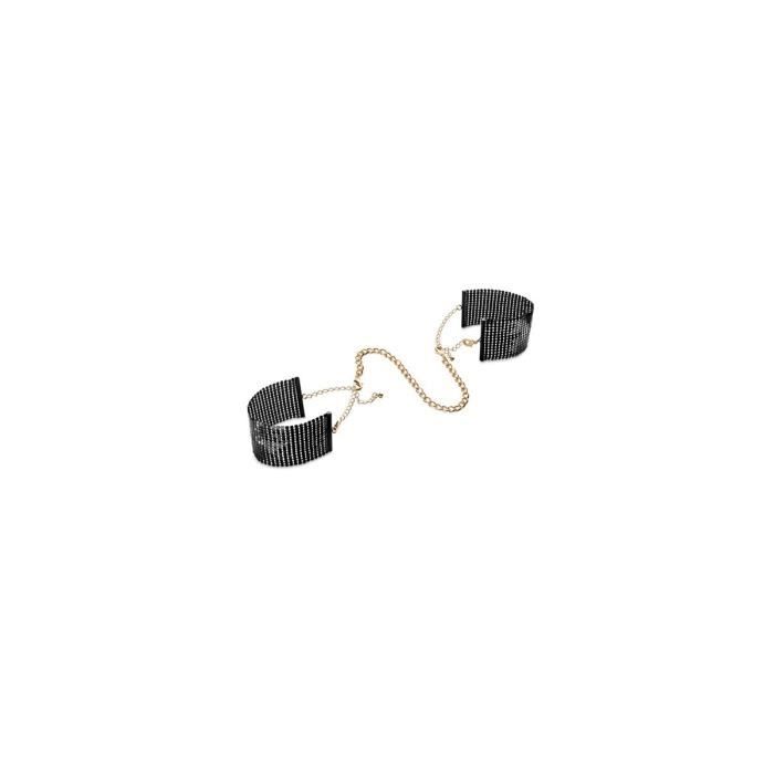 Menotte - Bijoux Indiscret - Desir Metallique - Noir - Adulte - Utilisation prudente