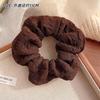 2pcs Solid color puff pleated high elasticity diameter 11CM large-sized headband