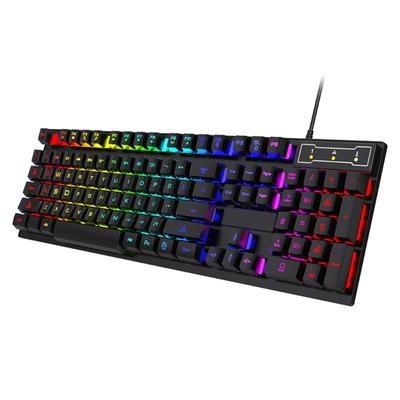 Corded 104 Key Full Size Gaming Keyboards Featuring Lighting and Ergonomic for Comfortable Use