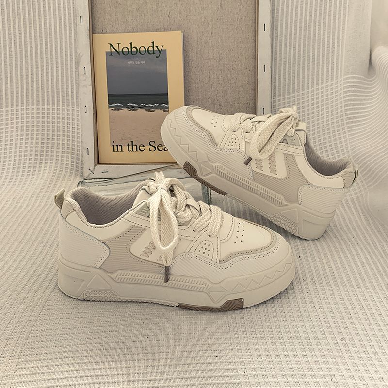 Wheat Ears Popular Little White Shoes Women's Shoes 2025 New Spring and Autumn Season Campus Versatile Platform Leisure Sports Board Shoes Women