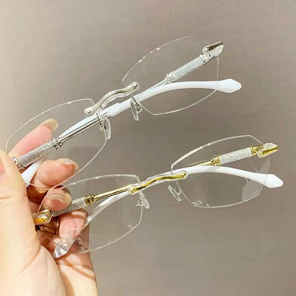 Retro Ultralight Cutting Frame Women Reading Glasses Blocking Blue Light Glasses Farsighted Eyewear with Diopters