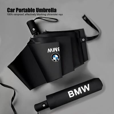 Araba 12 Kemik Siyah Jel Güneş Kremli Otomatik Katlanır Şemsiye Serisi i3 i4 G07 G06 G05 G02 G01 F48 F39 G42 G30 G20 G26 F01 F02 İçin