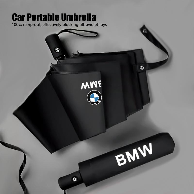 Umbrelă Auto Pliabilă cu 12 Baleine, Gel Negru de Protecție Solară pentru Seria BMW i3 i4 G07 G06 G05 G02 G01 F48 F39 G42 G30 G20 G26 F01 F02