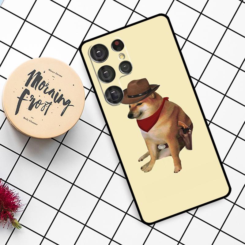 Funny Cheems Doge Case For Samsung Galaxy S24 FE S20 FE S21 S22 S23 S24 S25 Ultra S9 S10 S25 Plus Phone Cover