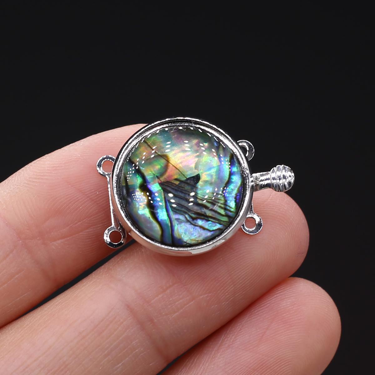 

1 шт., пряжка из натуральной ракушки, стильные круглые соединители ручной работы для ожерелья, браслета, аксессуаров, поделок, подарков на день рождения, 18×18 мм 1Pc-18x18mm