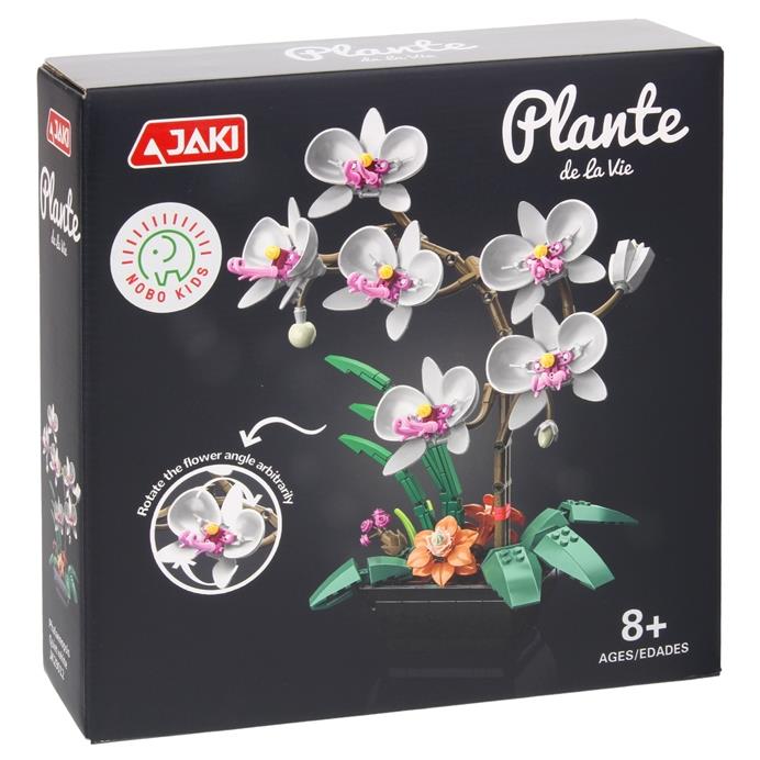 Construction Blocks Flower Orchid in a Pot White to be assembled 581 pcs.