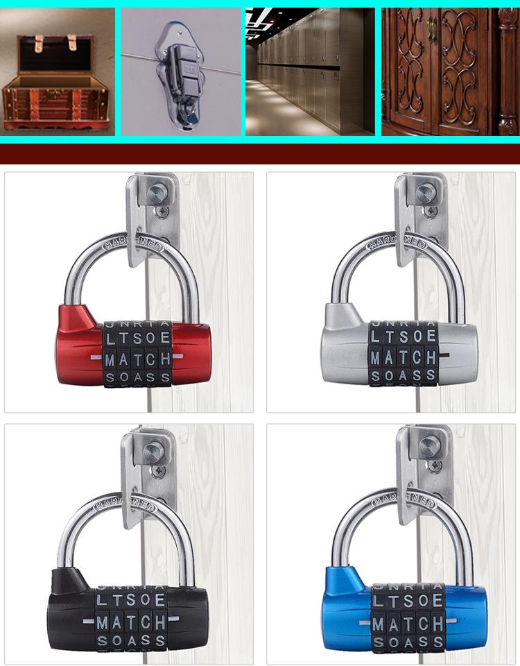 5-Digit U-Shaped Mechanical Combination Padlock