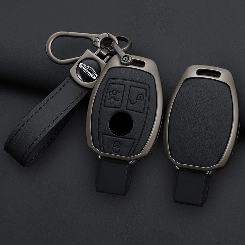 Interior Mouldings Car Zinc Alloy Leather Key Case Cover For Mercedes-Benz AMG CLS300 CLS350 S63 CLS260 W218 W219 Protection Key