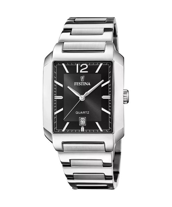 

Festina On The Square нержавеющая сталь черный циферблат кварцевые часы F20677-4 мужские чёрный