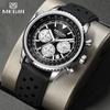 Luxury Fashion Watch for Men Business Siliconer with Luminous Calendar Chronograph Quartz Strap Wristswatch
