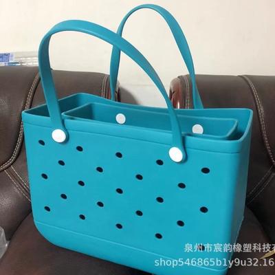 Cute Accessories Summer Vacation Hole Bag EVA Shoulder Storage Bag DIY Jelly Mini Beach Bag Tote Bag