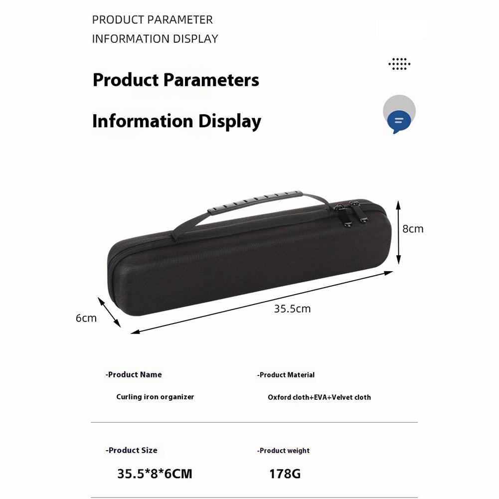 Hair Straightener Storage Bag Anti-Fall Curling Iron Storage Bag Multi-Function Portable Travel Carrying Case for Home Storage