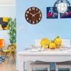 Wood Grain Digital Clock 12 Inch Quartz Wall Clock Silent Luminous Wall Clock  Living Room