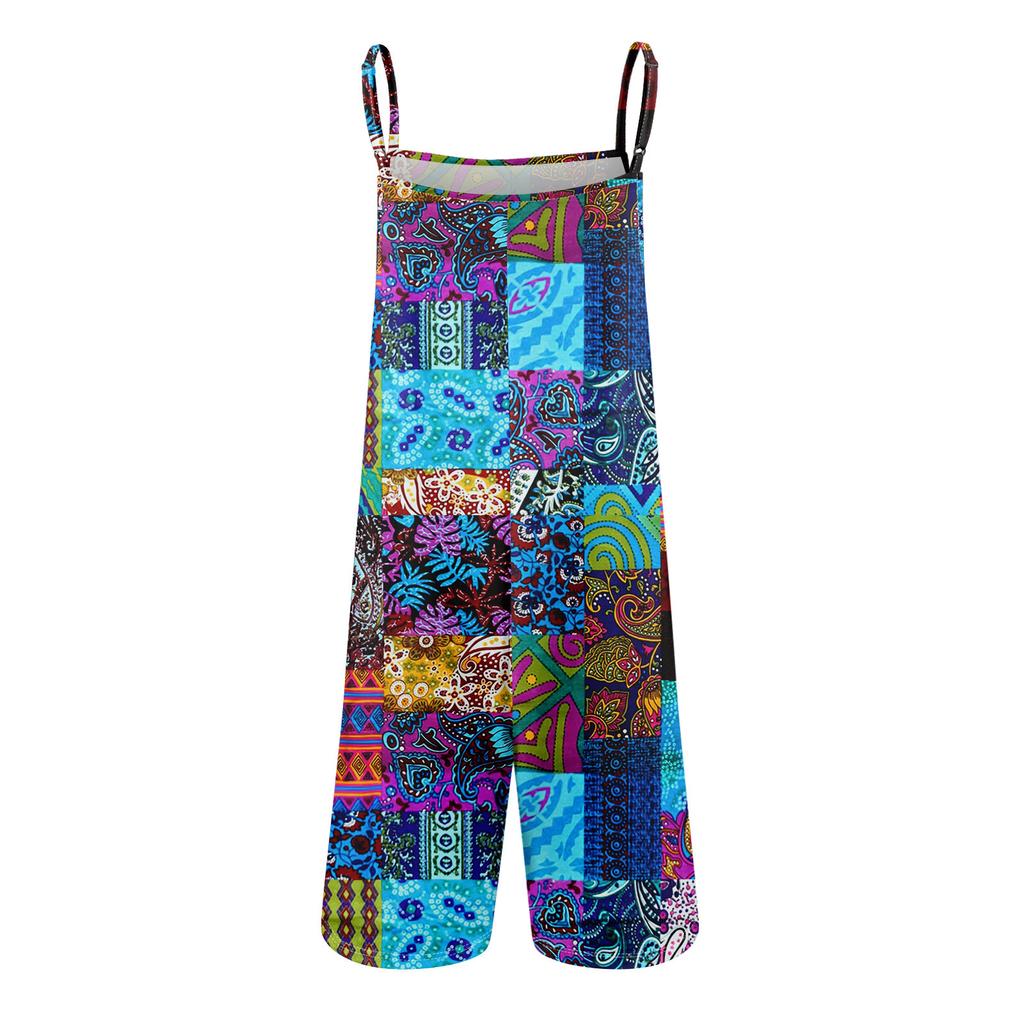 Rompers For Women Summer Casual Sleeveless Overall Comfy Loose Spaghetti Strap Romper Fashion Jumpsuit With Pockets