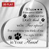 2D Flat, Pet Loss Memorial Keepsake - Heart-Shaped Sympathy Plaque with Paw Print & Poem - Dog Cat Bereavement Gift, 10.16x10.16 Cm Tabletop Shelf Dec