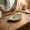 Yousheng 3D Printed Leaf Shaped Jewelry Tray, Ring Dish, Entryway Table Trays, Decorative Trinket Dish, Jewelry Organizer Tray for Rings