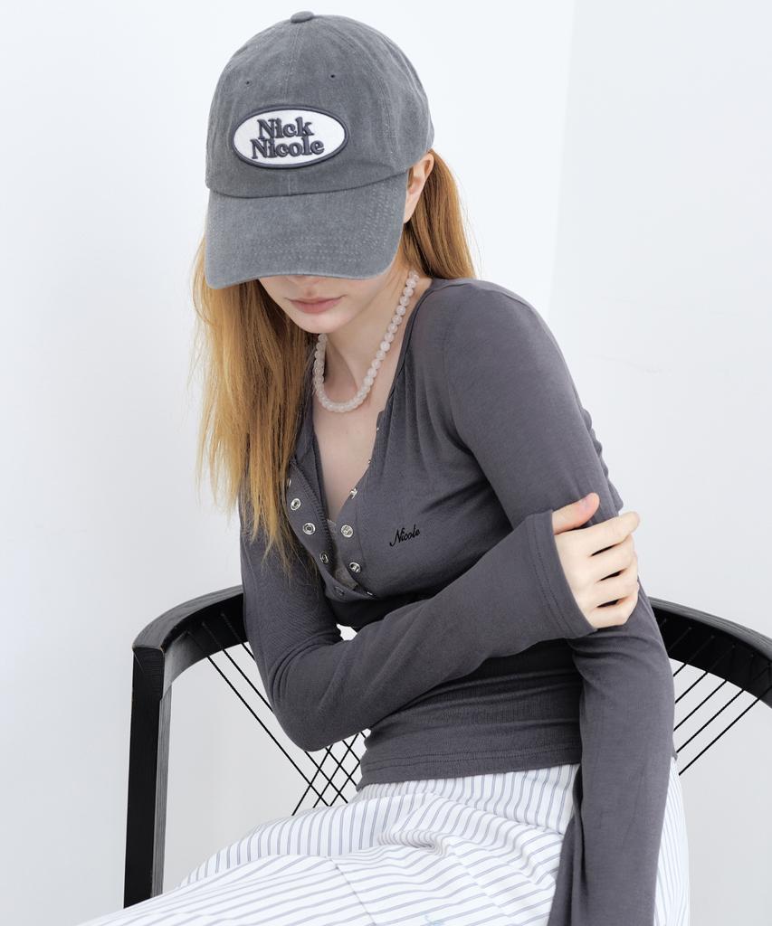 Nigaennikol Oval Wappen Ball Cap_Denim Charcoal