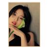 Mio Imada Retro Kraft Paper Poster - Japanese Beauty Wall Art Mural