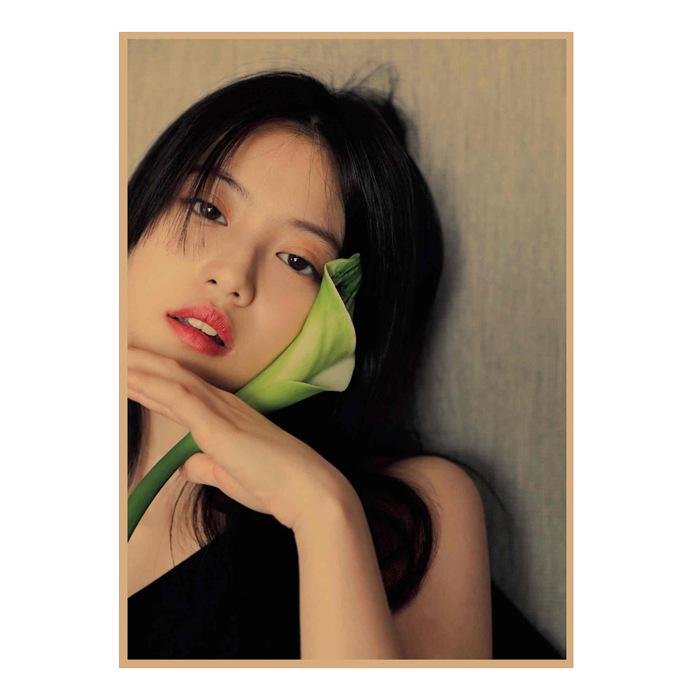 Mio Imada Retro Kraft Paper Poster - Japanese Beauty Wall Art Mural