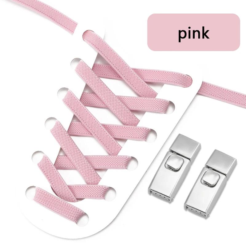 8MM 2025 No Tie Shoe Laces Press Lock Insert Fixed Shoelaces Without Ties Elastic Laces Sneaker Kid Adult Flat Shoelace for Shoe