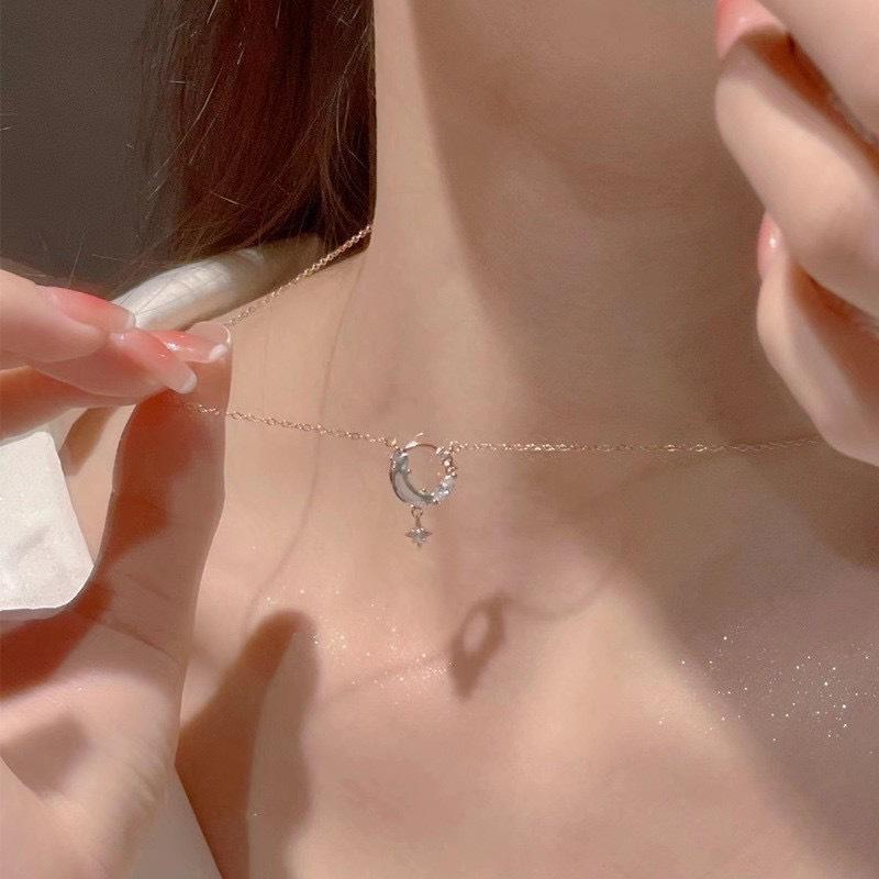 New Dream-chasing Star River Star Necklace for Women Niche Ins High-end Design Light Luxury Star Moon Collarbone Chain