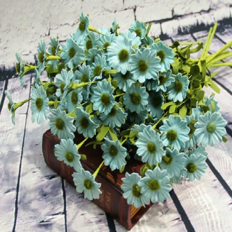 1 stuks 9 Koppen Mooie Mini Kunstzijde Nepbloemen Kleine Madeliefjesbloem Bruiloftsdecoratie Feest Huis Decoratieve Meeldraad