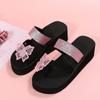 OV Kvinner Jenter Pearl Flat Bohemian Style Casual Sandaler Strandsko Kiler Tøfler