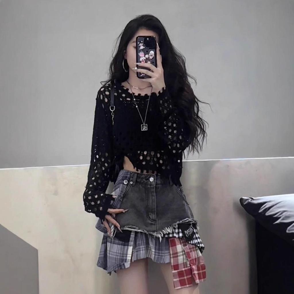 Women's Hollow Crochet Knit Cardigan - 2025 Summer High-End Loose Fit, Petite and Lightweight