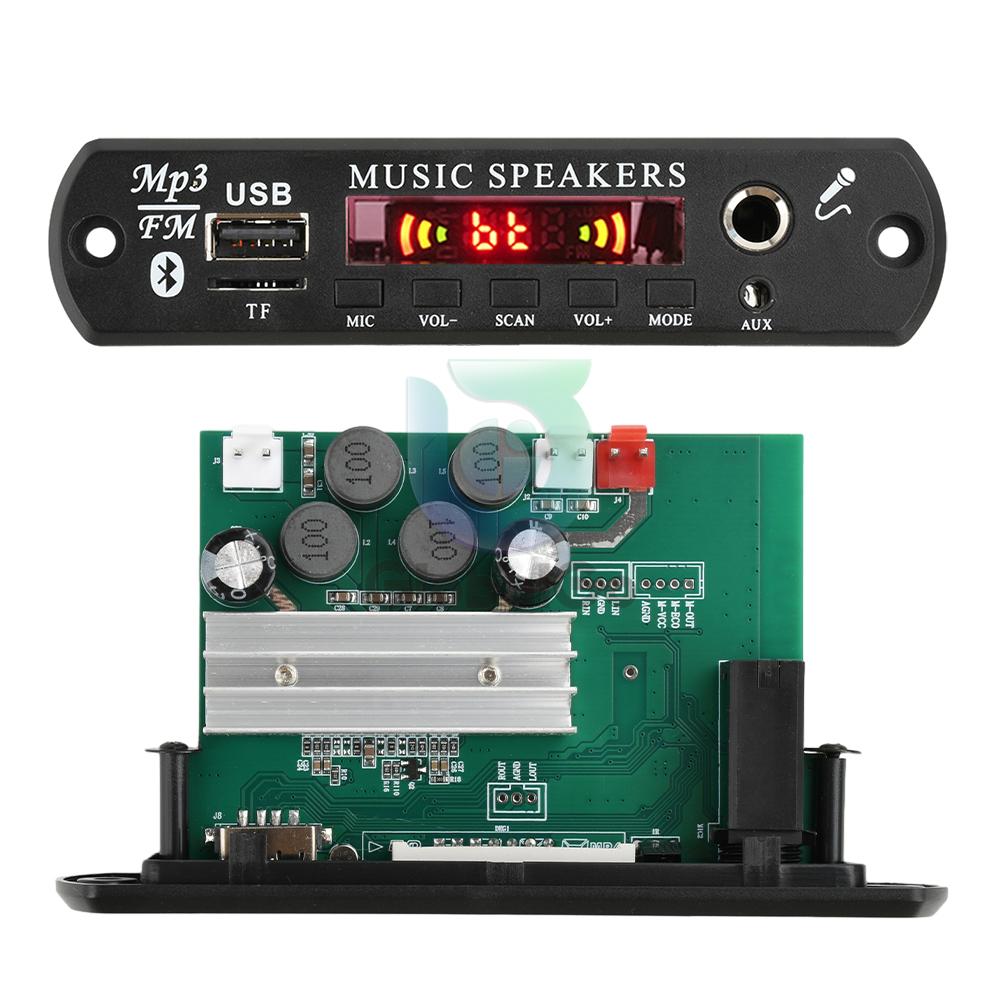 80W+80W Bluetooth MP3 Decoder Board Music Player Module DC 6-24V Car Music Player Module Lossless Audio USB AUX TF Radio