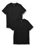 Amazon Essentials 2-Pack Men's Cotton Slim Fit Henley T-Shirts, Short Sleeve, Black, Size Small